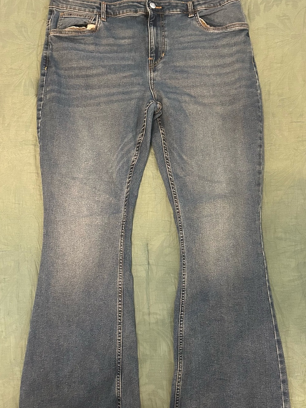 George Women's Faded Blue Flare Jeans
